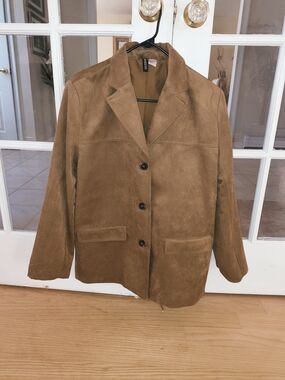 Tan/Brown Suede Oversized Blazer/Jacket